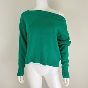 Halogen Size M Sweater Green Acrylic